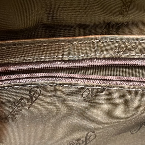 Fossil brown leather purse, vintage, small, shoulder strap, compact, casual - Picture 6 of 8